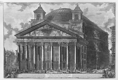 View of the Pantheon of Agrippa, now Church of St. Mary of the Martyrs by Francesco Piranesi